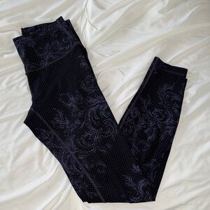lululemon athletica Black and Purple Patterned Leggings